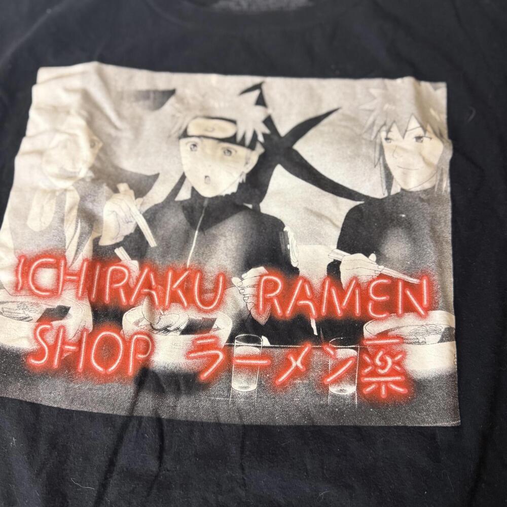 Naruto Shippuden Ichiraku Ramen Shop Graphic T-Shirt Black 2XL